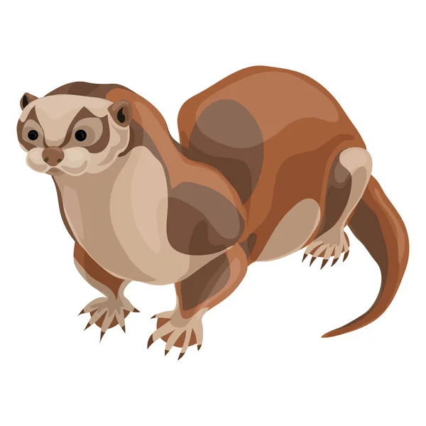 Otter pictogram, cartoon stijl — Stockvector