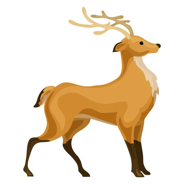 Deer icon, cartoon style — Stock Vector