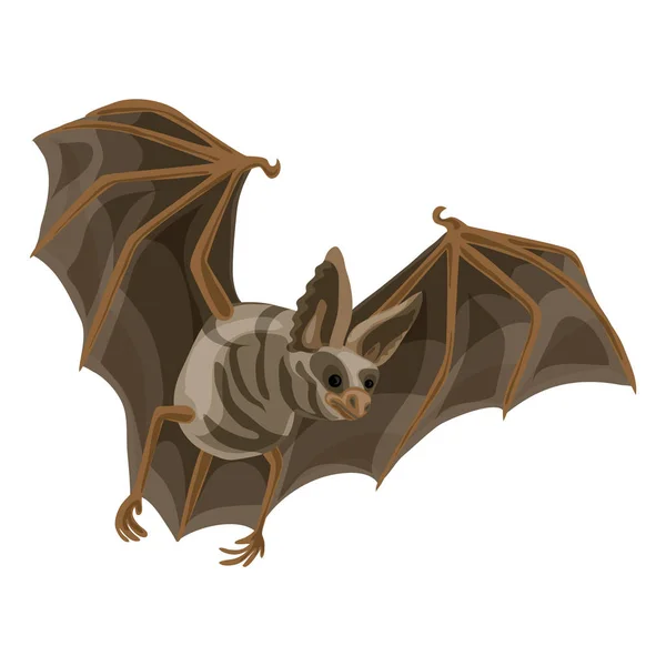 Ícone de morcego selvagem, estilo cartoon — Vetor de Stock