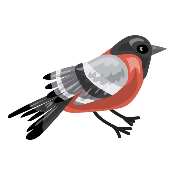 Ícone Bullfinch, estilo dos desenhos animados — Vetor de Stock