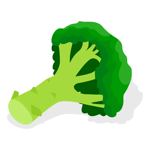Set ikon brokoli hijau, gaya isometrik - Stok Vektor