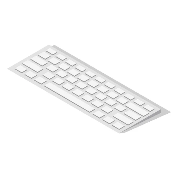 Conjunto de ícones de teclado, estilo isométrico —  Vetores de Stock