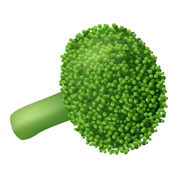 Ikon brokoli pertanian, gaya realistis - Stok Vektor