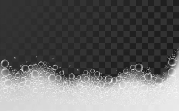 Mousse de bain concept fond, style réaliste — Image vectorielle