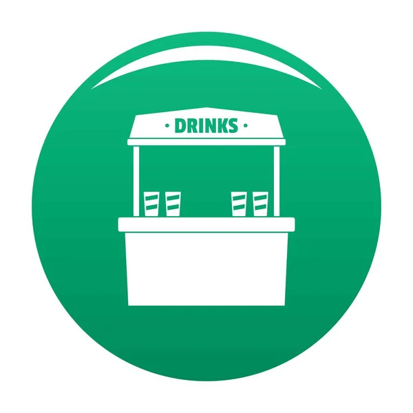 Drinks selling icon vector green — Stock Vector