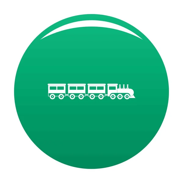 Compartimento tren icono vector verde — Vector de stock