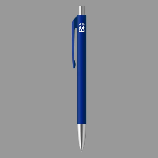 Blaues Stift-Symbol, realistischer Stil — Stockvektor