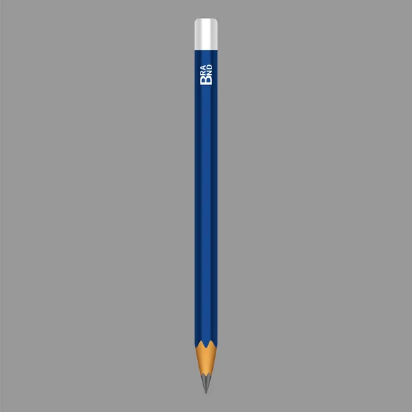 Icono de lápiz azul, estilo realista — Vector de stock