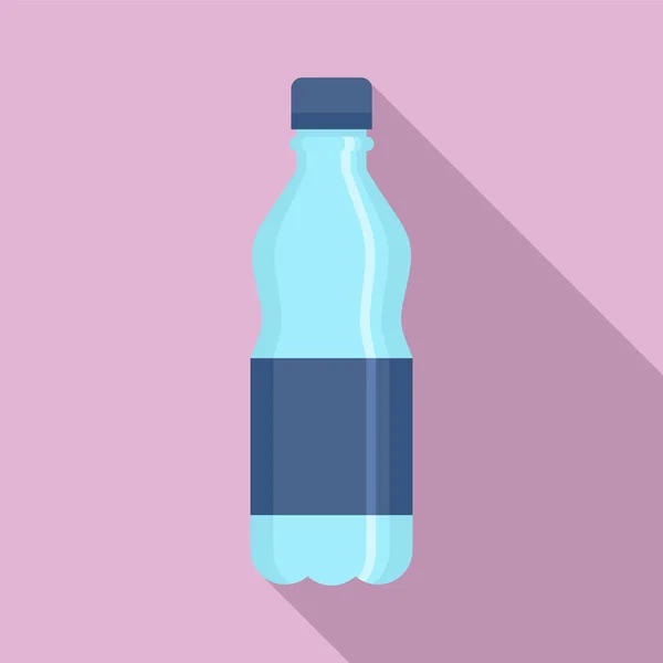 Icono de botella de agua de plástico, estilo plano — Vector de stock