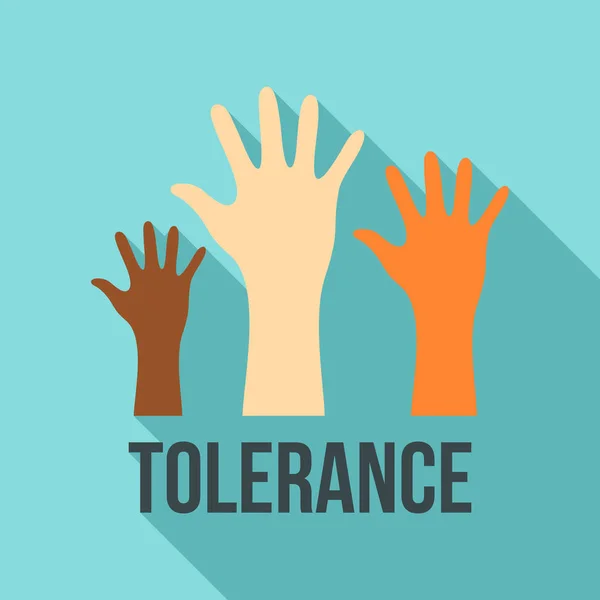 Logo de tolerancia al racismo, estilo plano — Vector de stock