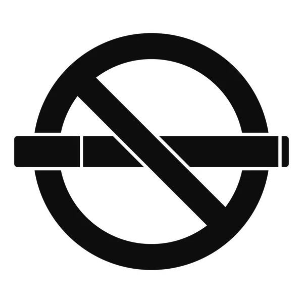 公共ない喫煙アイコン、シンプルなスタイル — ストックベクタ