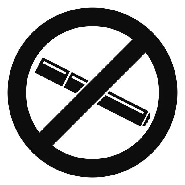 No fumar icono de cigarrillo, estilo simple — Archivo Imágenes Vectoriales