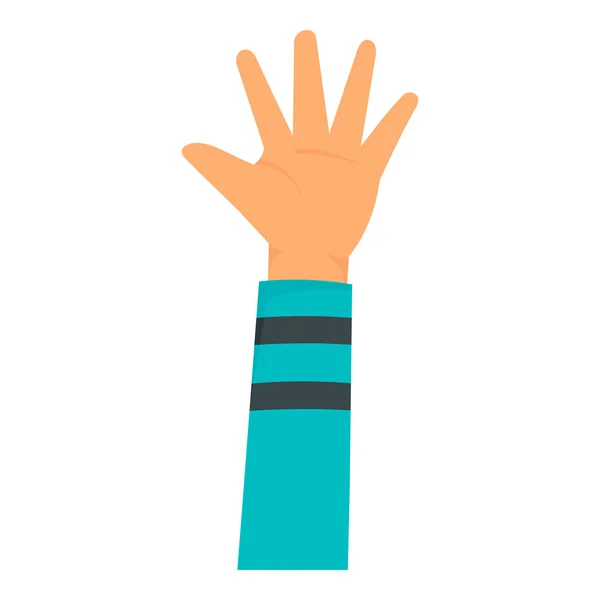 Ikone der Kinderhand, flacher Stil — Stockvektor