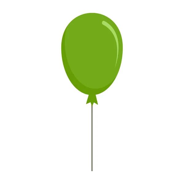 Icono de globo verde, estilo plano — Archivo Imágenes Vectoriales