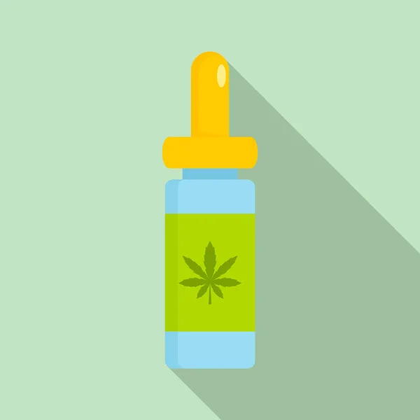 大麻医疗下降图标, 扁平风格 — 图库矢量图片
