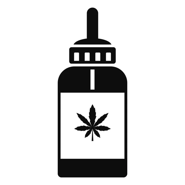 Cannabis medical bottle icon, simple style — Stock Vector