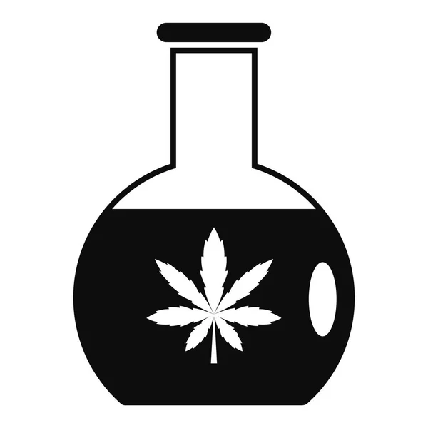 大麻烧瓶图标, 简单的风格 — 图库矢量图片
