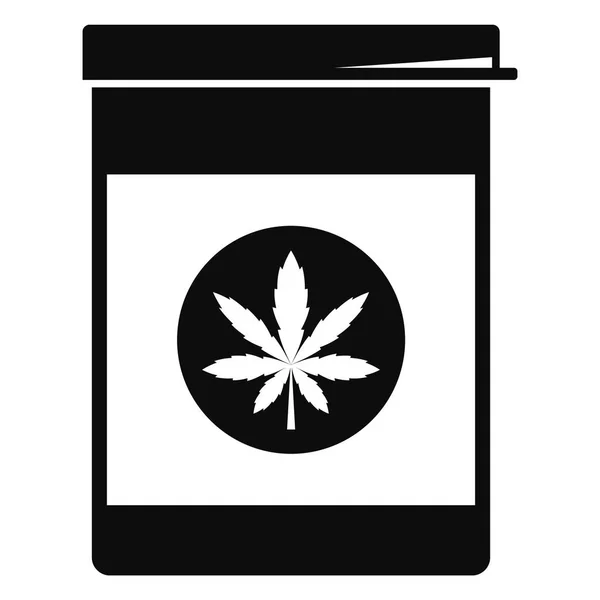 大麻丸盒图标, 简单的风格 — 图库矢量图片