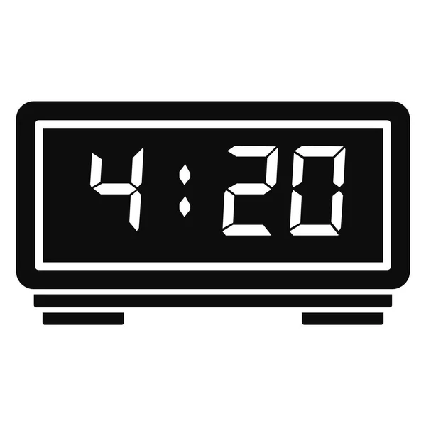 Digital alarm clock icon, simple style — Stock Vector