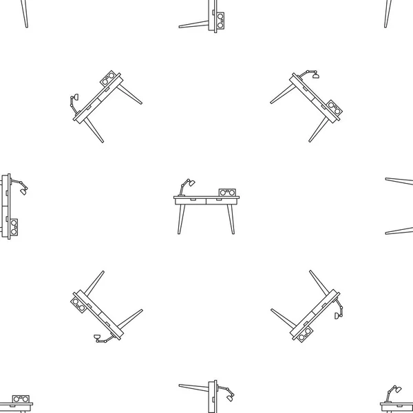 Mesa de trabajo patrón sin costura vector — Archivo Imágenes Vectoriales