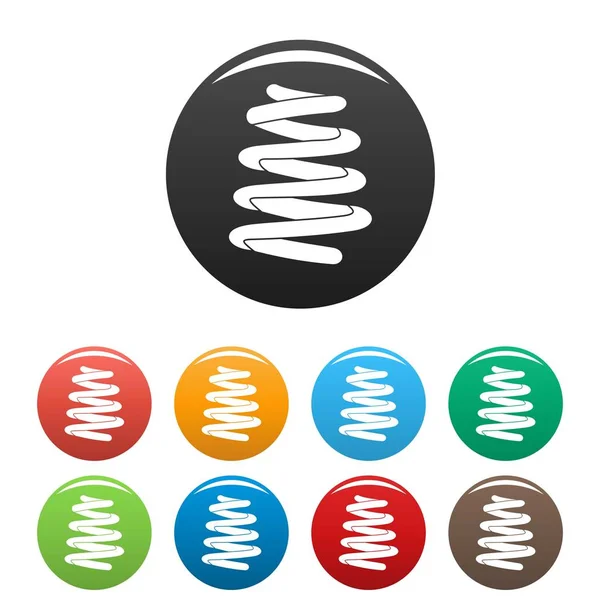Иконки пружины задают цвет — стоковый вектор