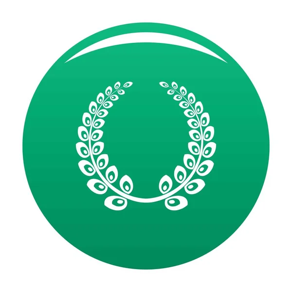 Koszorú ikon vektor zöld — Stock Vector