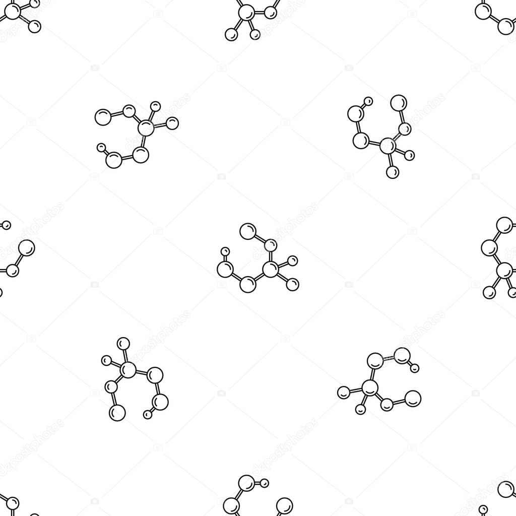 Molecule formula pattern seamless vector