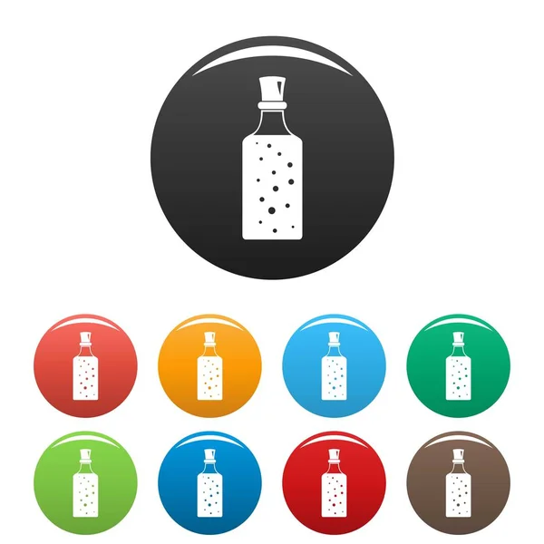 Iconos de poción de medicina set color — Vector de stock