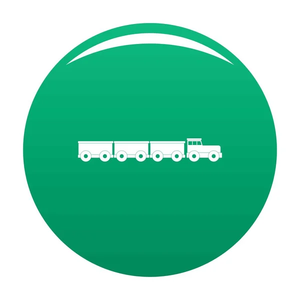 Tren turístico icono vector verde — Vector de stock