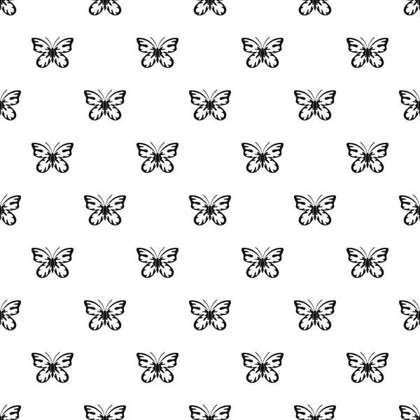 Summer butterfly pattern seamless vector — Stock Vector