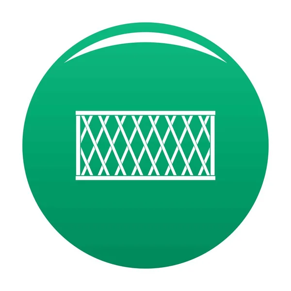 Kerítés ikon vektor zöld — Stock Vector