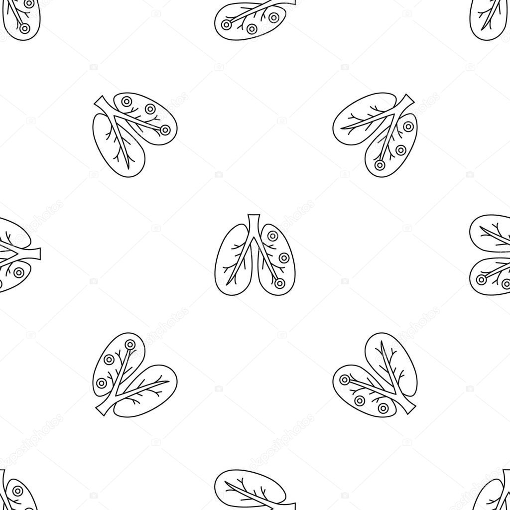 Bronchitis lungs pattern seamless vector