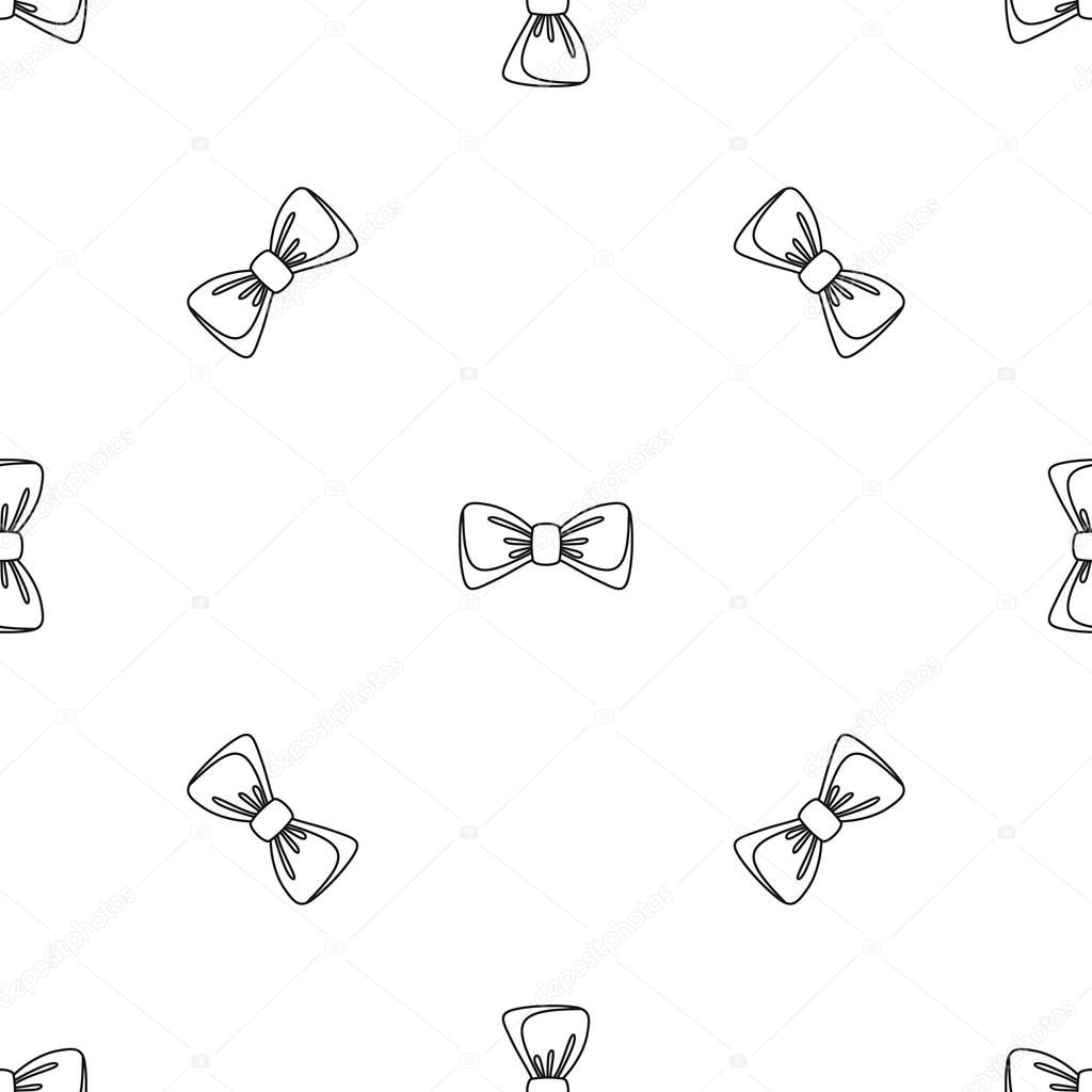 Old bow tie pattern seamless vector
