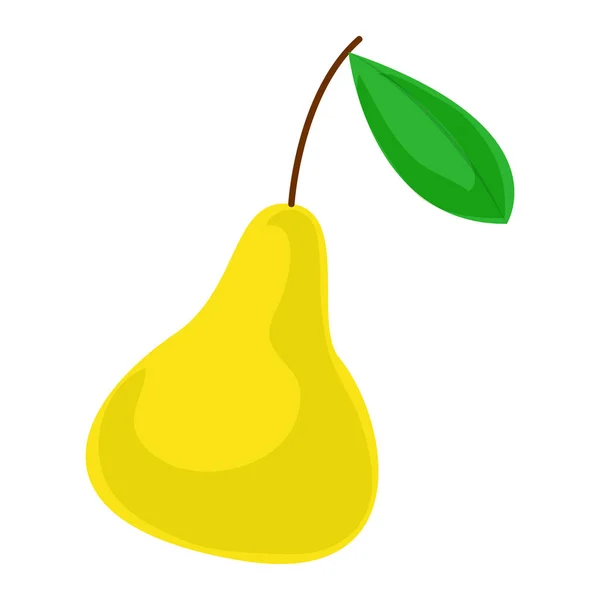 Gula päron ikon, tecknad stil — Stock vektor