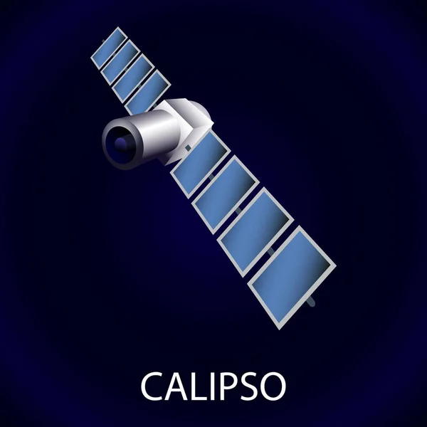 Calipso satellite icon, cartoon style — Stock Vector