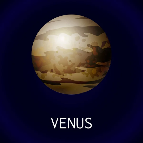 Ikona planety Wenus, stylu cartoon — Wektor stockowy