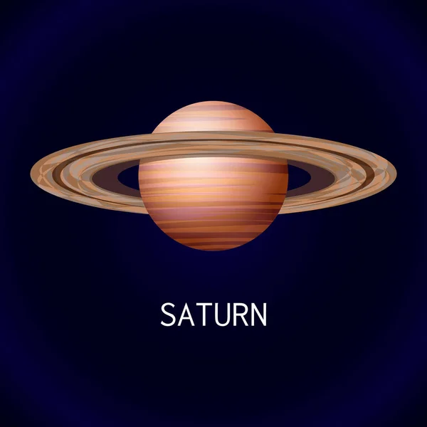 Saturne planète icône, style dessin animé — Image vectorielle