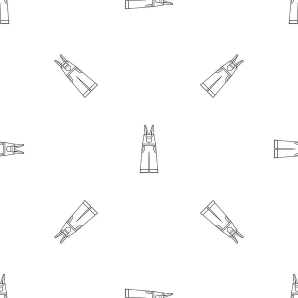 Jardín trabajador patrón de ropa sin costura vector — Archivo Imágenes Vectoriales