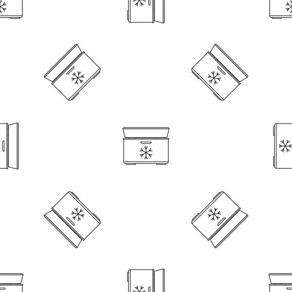 Eis Kühlschrankmuster nahtloser Vektor — Stockvektor