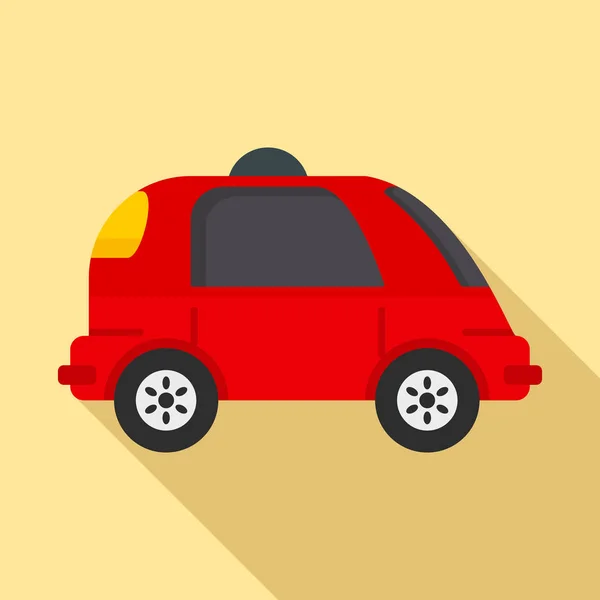 Icono de coche sin conductor, estilo plano — Vector de stock