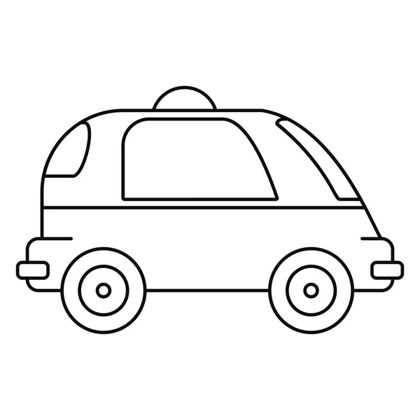 Icono del coche sin conductor, estilo de esquema — Vector de stock