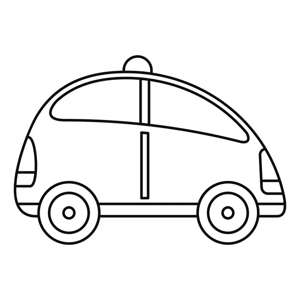 Ciudad auto conducción icono del coche, estilo de esquema — Vector de stock