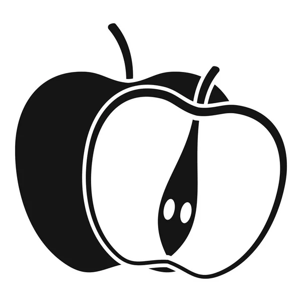 Icono Apple Ilustración Simple Del Icono Del Vector Manzana Para — Vector de stock