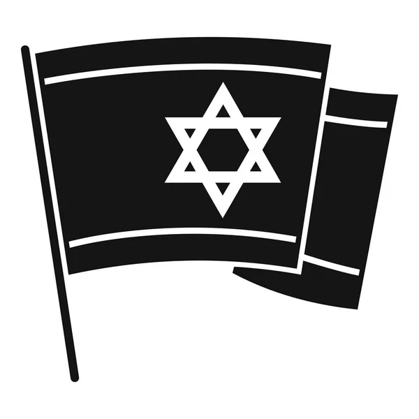 Ikone der israel flag, einfacher Stil — Stockvektor