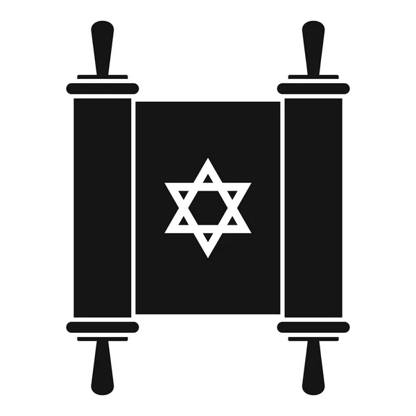 Icône papyrus Torah, style simple — Image vectorielle