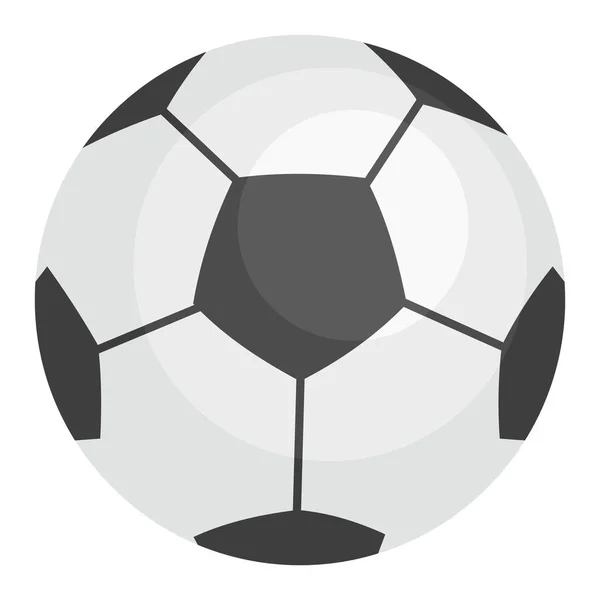 Icono de pelota de fútbol, estilo plano — Vector de stock