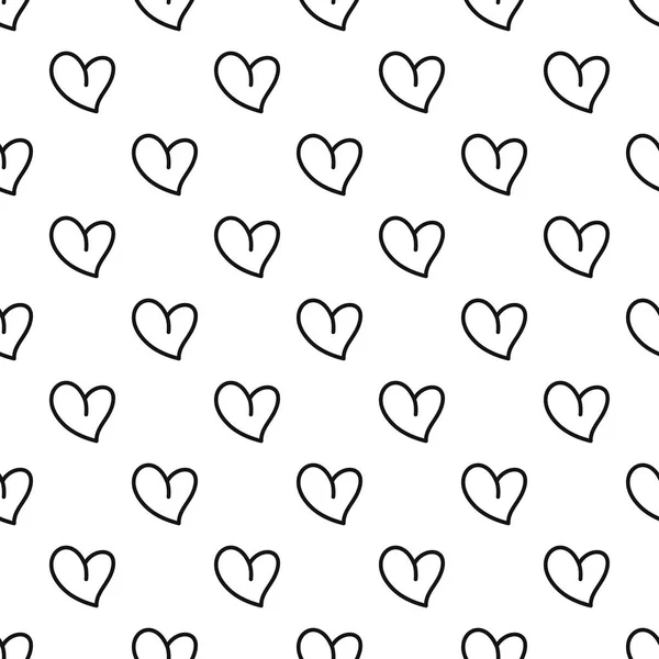 Modèle de coeur blanc vecteur sans couture — Image vectorielle