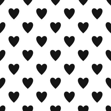 Open heart pattern seamless vector clipart