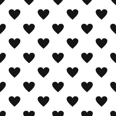 Dull heart pattern seamless vector clipart