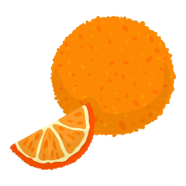 Narancssárga ikonra, rajzfilm stílusú — Stock Vector